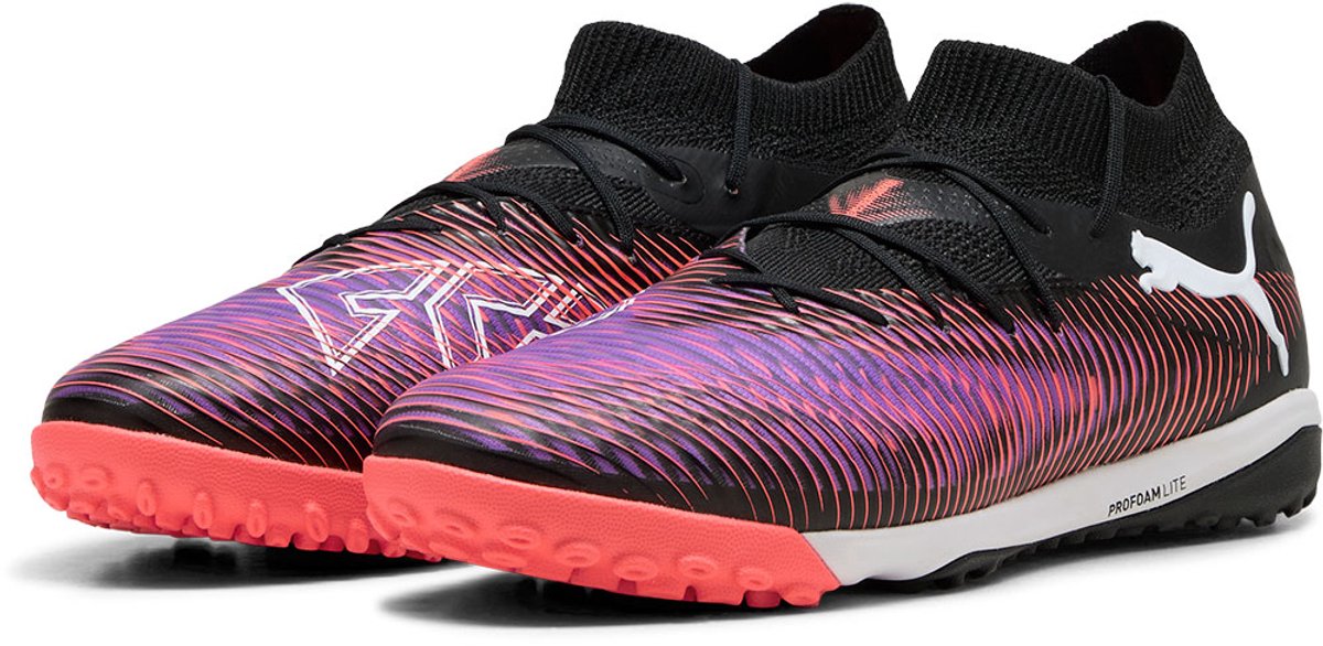 Puma Future 8 Pro Cage Mid voetbalschoenen in zwart met kleurrijke details, maat EU 44 1/2, ontworpen voor creativiteit op...