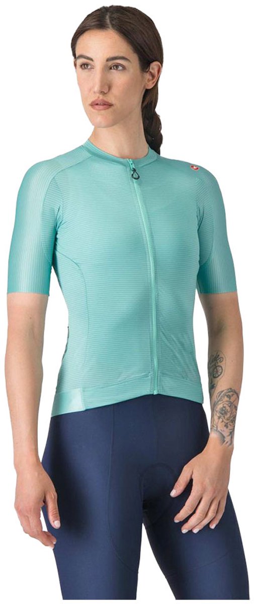 Castelli Espresso Korte Mouw Wielertrui Blauw L Vrouw