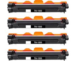 Inktkeuze TN-1050 4x Zwart Huismerk Toner - Compatible met Brother TN-1050 Zwart - Geschikt voor Brother MFC-1810(E) -1810R -1815R -1910W HL-1110(E) -1110R…