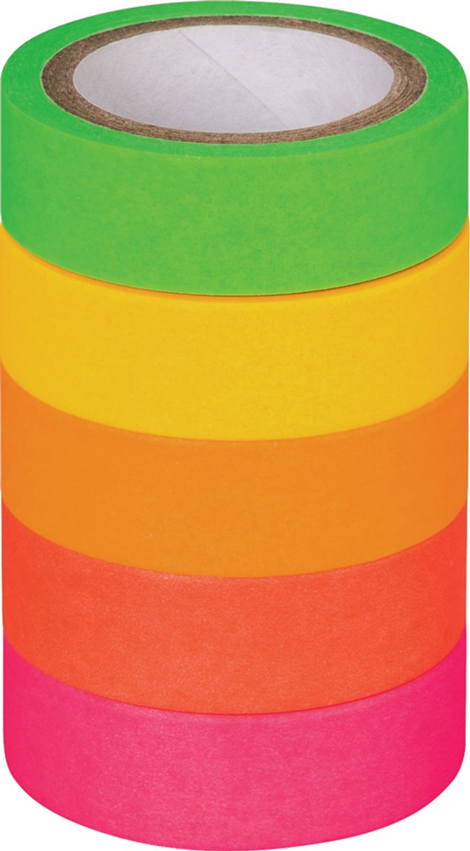 HEYDA deco-plakband 'neon Regenboog', mat