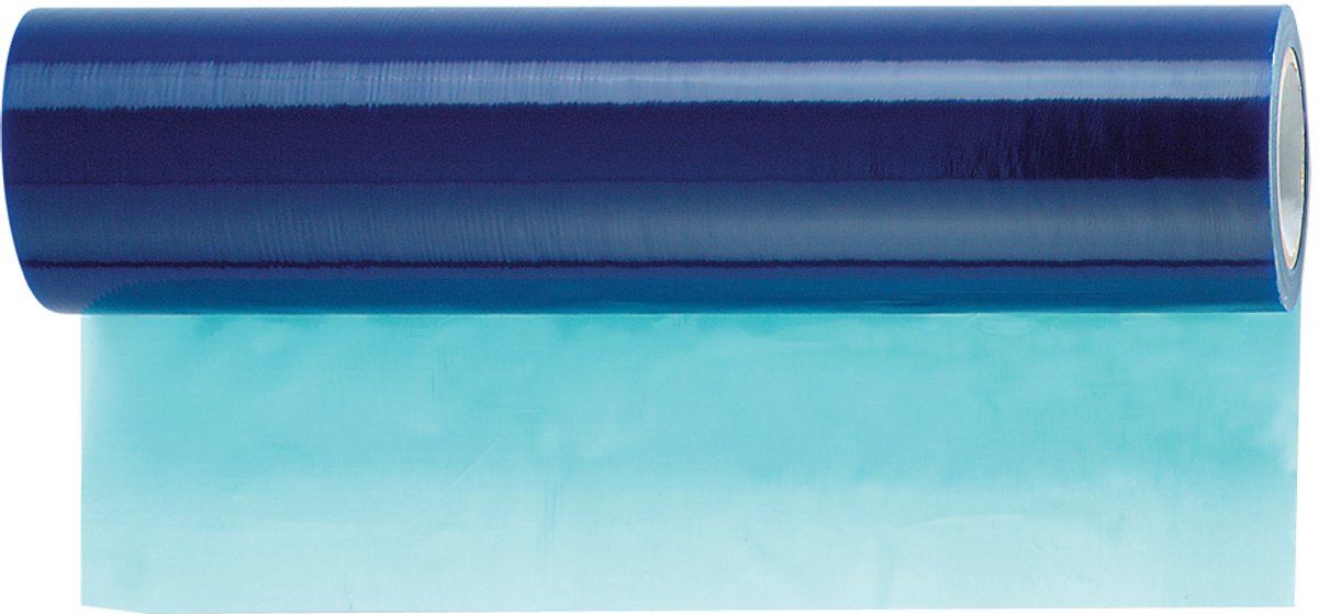 WESTEX glasafplakfolie acrylaat 1000mm x 100m blauw-transparant