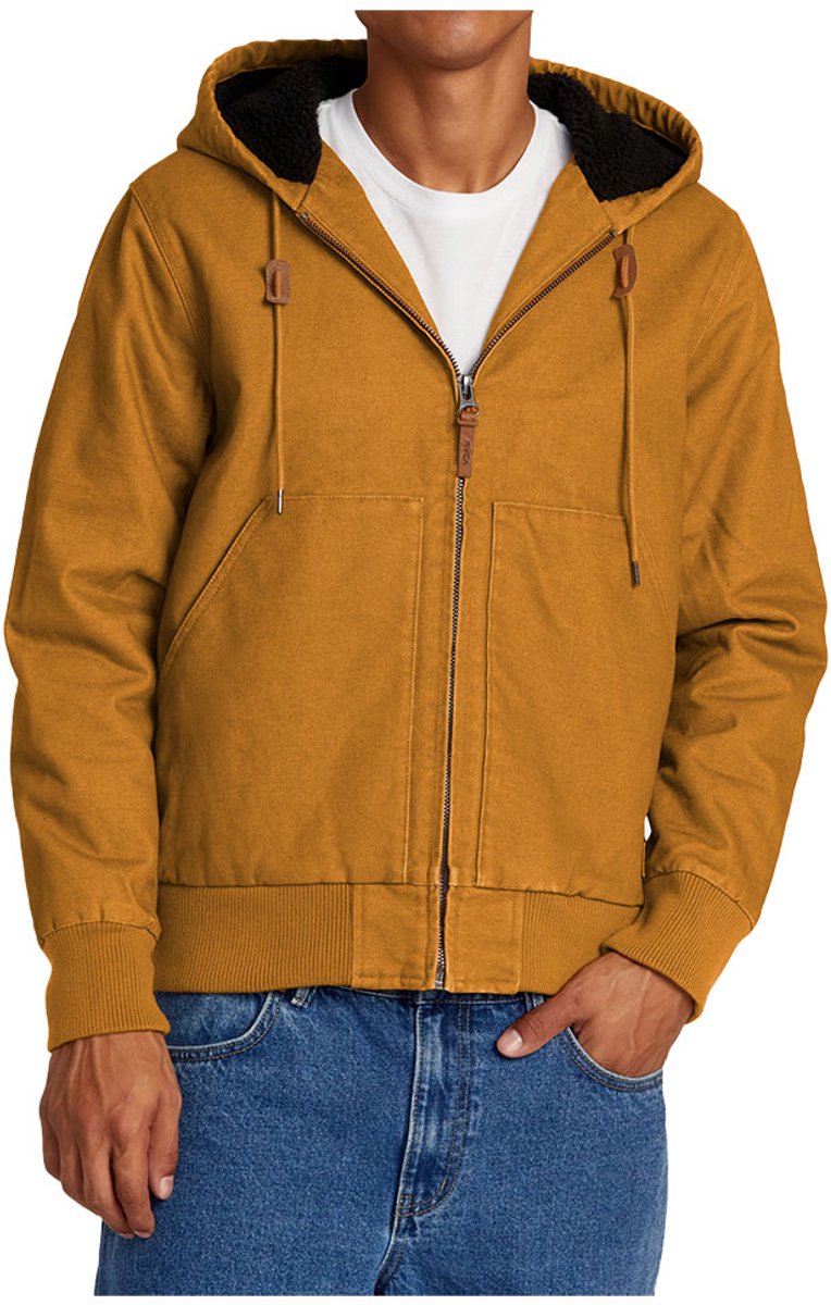 Rvca Chain Mail Jas Bruin L Man