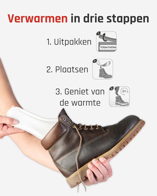 THERMOPAD 5 paar voetwarmers (verkrijgbaar in 5 maten) - het origineel: 5-delige box met warmtepads (inlegzool) voor 8 uur warmte I voetenwarmers pads I extra warme warmtezool L voor schoenen en