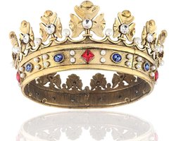 Allecto Plus - Barokke Koninklijke Haarkroon voor Mannen - Metaal Prins Haaraccessoires - Cosplay en Prom - 6.1