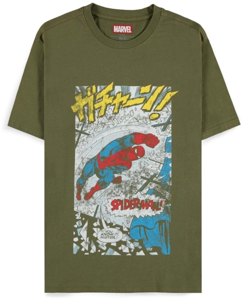 Spider-Man Comic Style Heren T-shirt - olijf - XXL