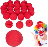50 x clownsneus rood - clowns neus kinderen & volwassenen - neus clown