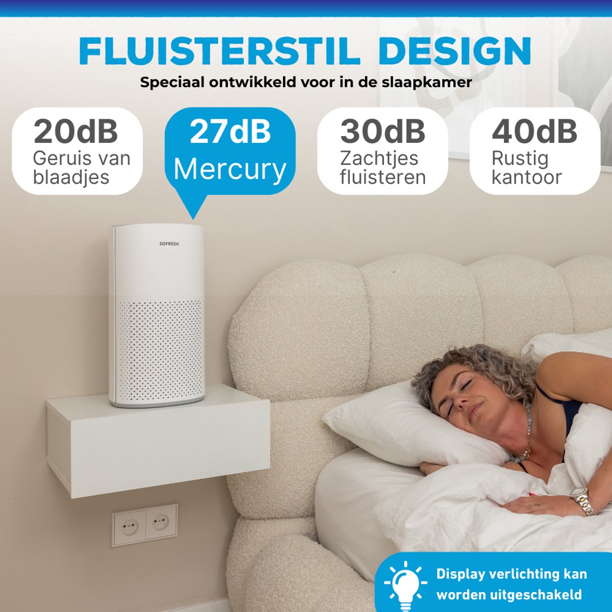 Sofresh luchtreiniger met app - 30 m² - Automatische stand + 6-in-1 filtersysteem - Luchtkwaliteitsindicator - Ionisator - UV - Luchtfilter - Air purifier met HEPA-filter — afbeelding 5