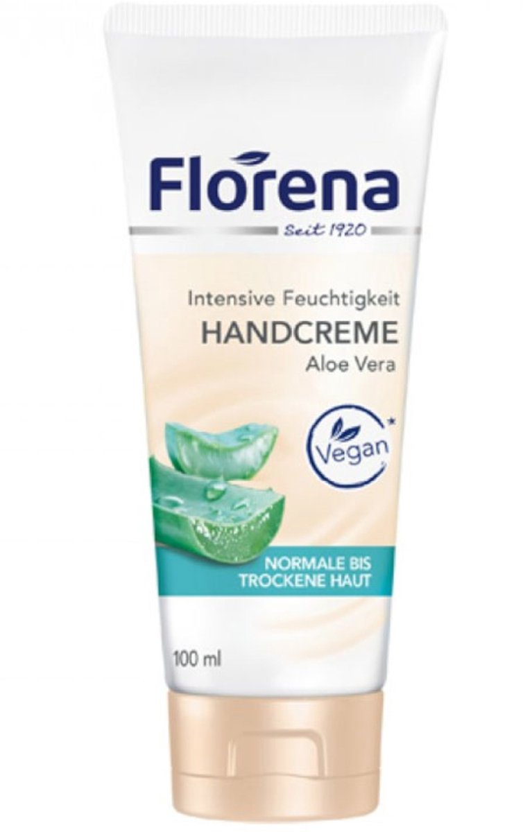 6x Florena Handcrème 100ml Aloë Vera Tube