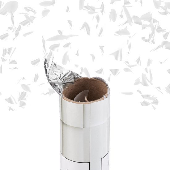 DRERIO 10 stuks Confetti Kanonnen wit