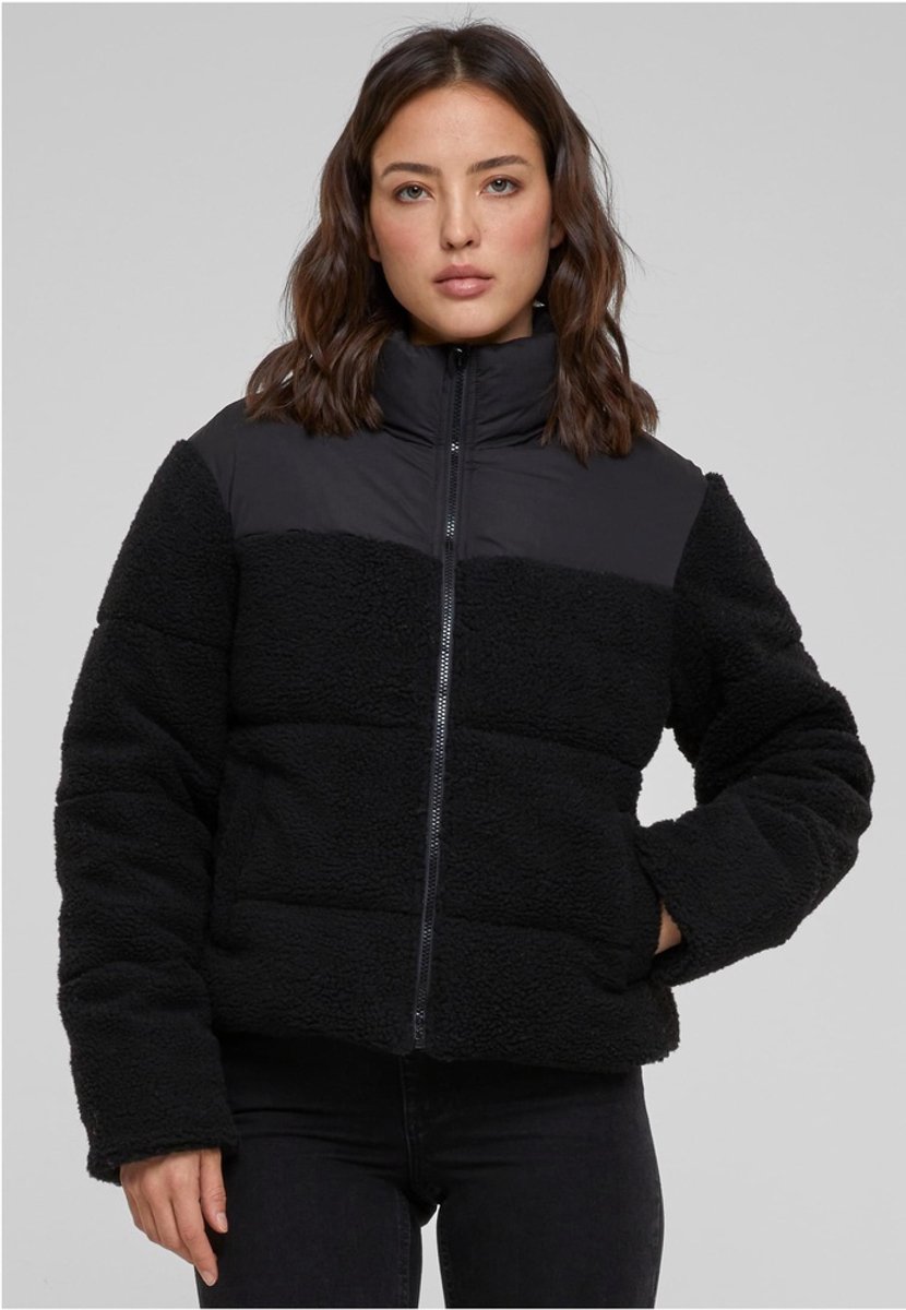 Urban Classics Short Sherpa Mix Gewatteerd jack M Zwart