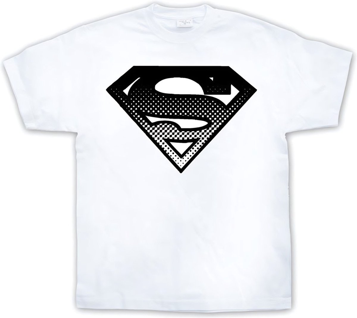 Superman Halft-on-e Shield T-shirt Whit-e