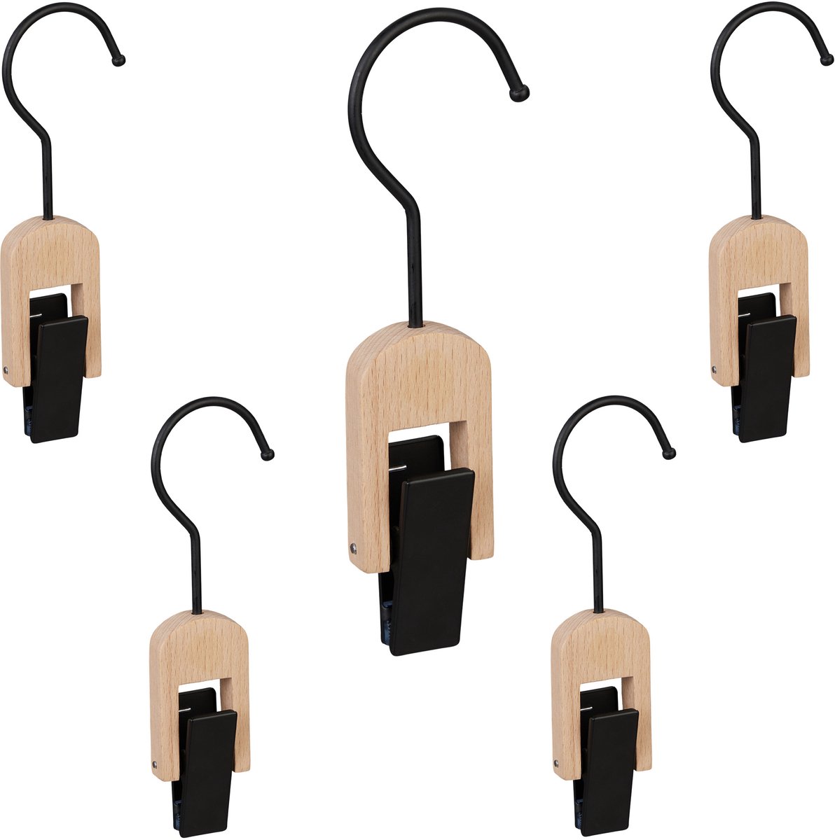 40x klemhaken - accessoiresklem - klemkleerhaak - hout & ijzer
