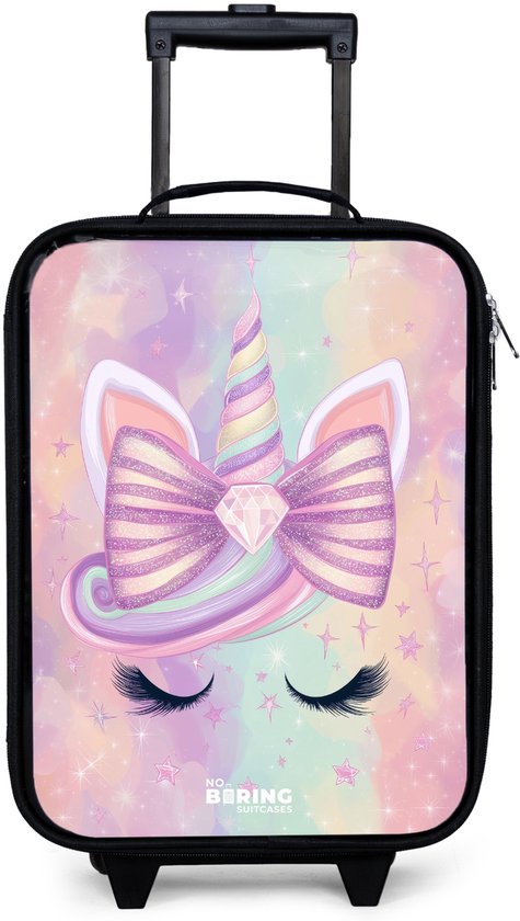 Set Valigie Bambini Stefano 4 Pezzi - Trolley, Zaino E Borse Motivo Cavallo