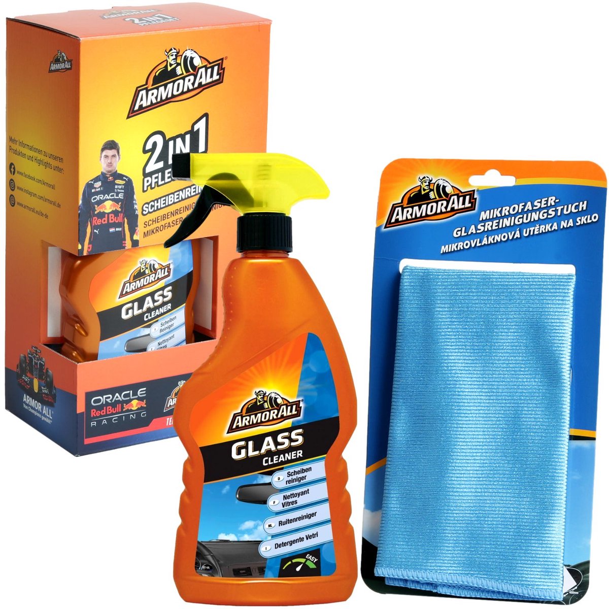 2-in-1 ruitenreiniger 500 ml + microvezeldoek