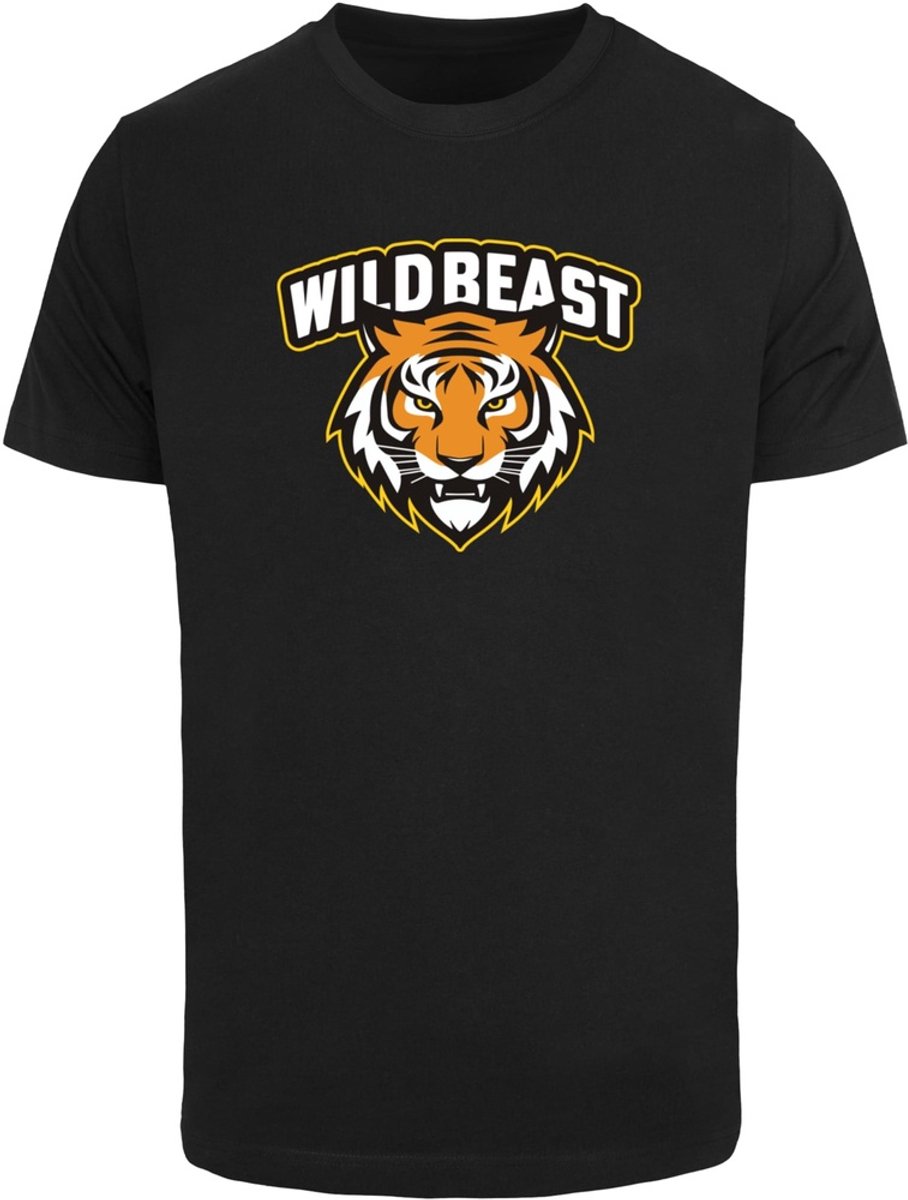 Mister Tee T-shirt Wild Beast Tiger Zwart