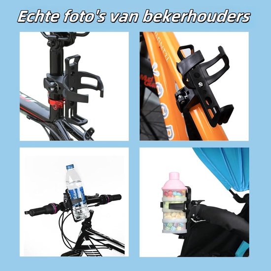 1 stuk - Fiets bidonhouder - Draaibaar - Snelspanner - Zwart — afbeelding 5