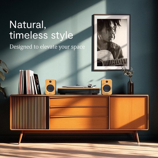 House of Marley Stir It Up 2 Bluetooth Platenspeler - LP Speler - Ingebouwde Voorversterker - Vinyl - Auto-stop - Anti Skating - FSC goedgekeurd Bamboe hout - Audio Technica Element