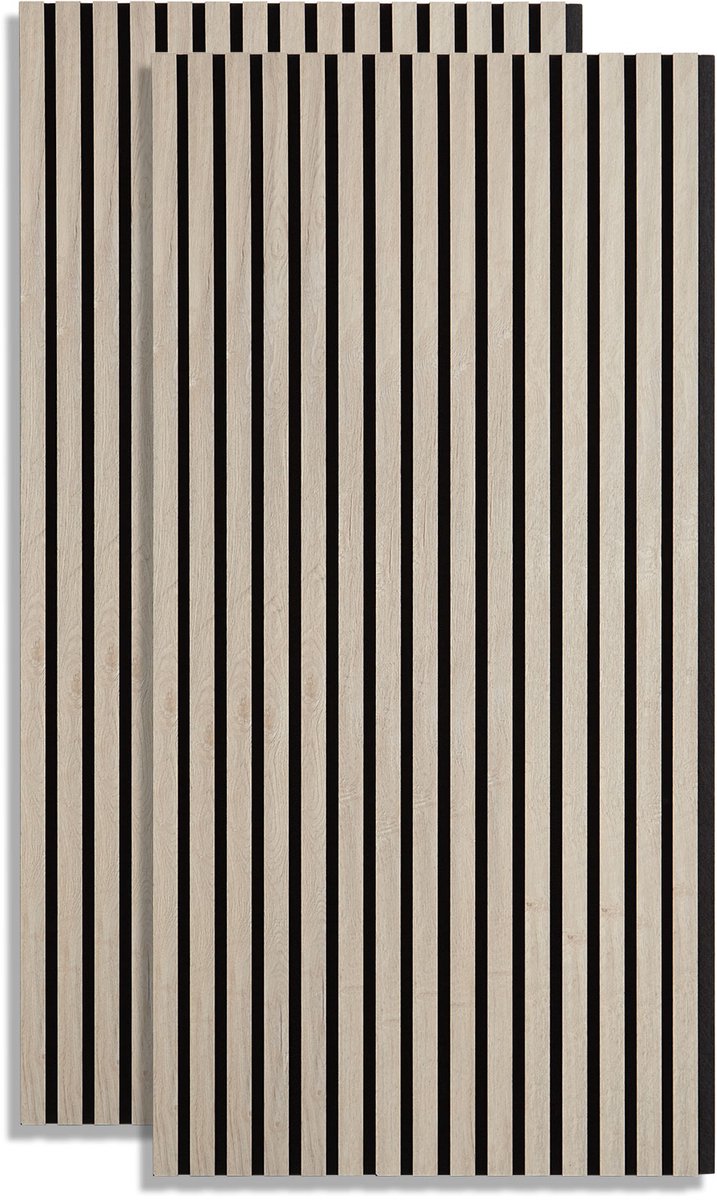 Homestyle4u akoestisch paneel - 60x120 cm - grijs - set van 2