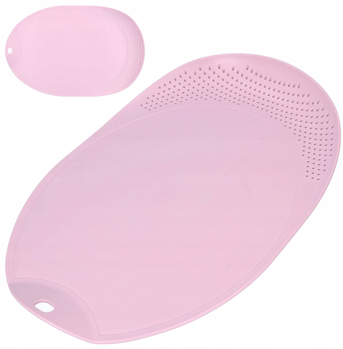 Snijplank met Afdruiprek - Duurzaam Kunststof, Roze (37x25cm)