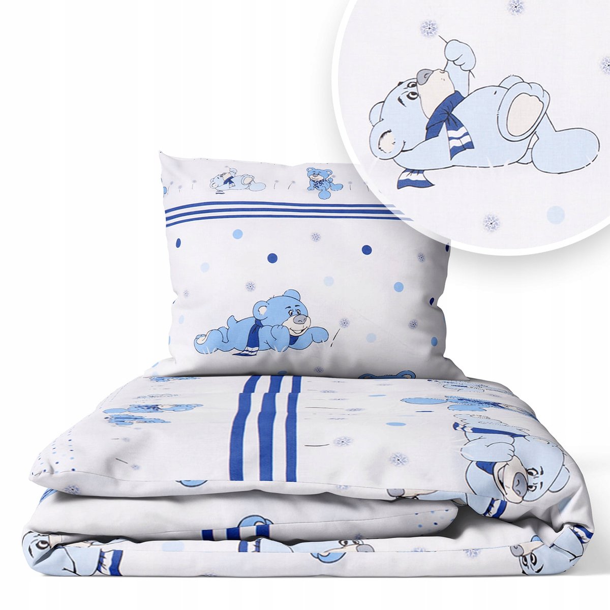 Kinderbed Spreiset 120x90cm 2-delig Katoen Blauw