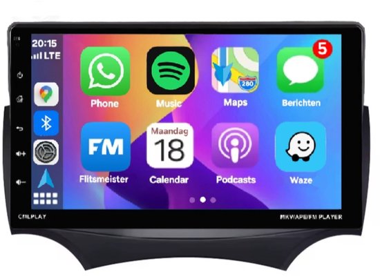 Autoradio 2/64GB met Carplay en Android auto | Geschikt voor Ford Ka 2007-2016 | Radio scherm met Navigatie | 2007 2008 2009 2010 2011 2012 2013 2014 2015 2016 | Titanium Met screen cleaner