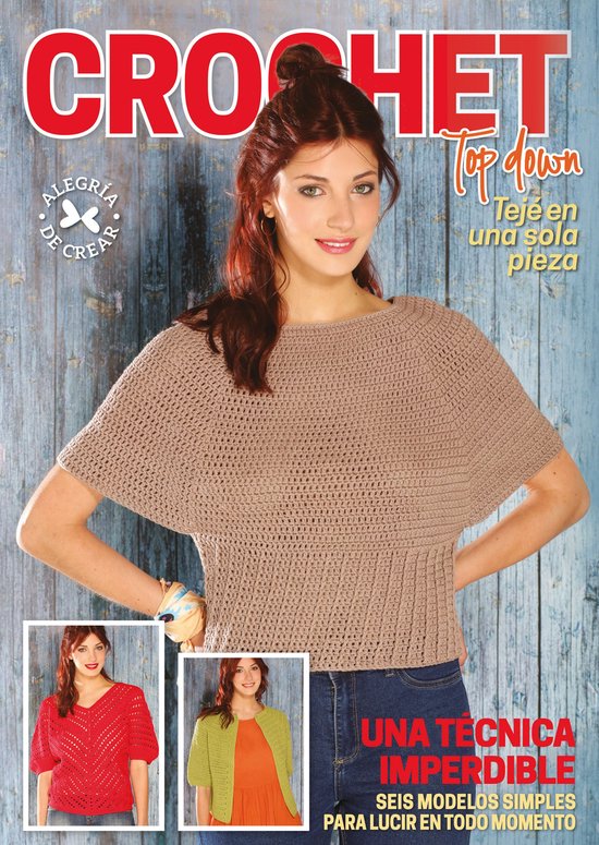 Crochet Top Down Teje en una sola Pieza - cover