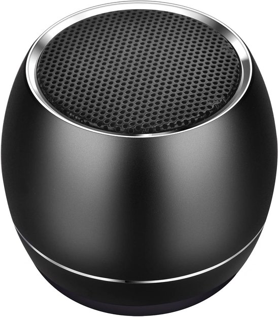 Draagbare Bluetooth Speaker Mini 3x4cm Bluetooth 5.0 6 uur speeltijd Stereo pairing Zwart