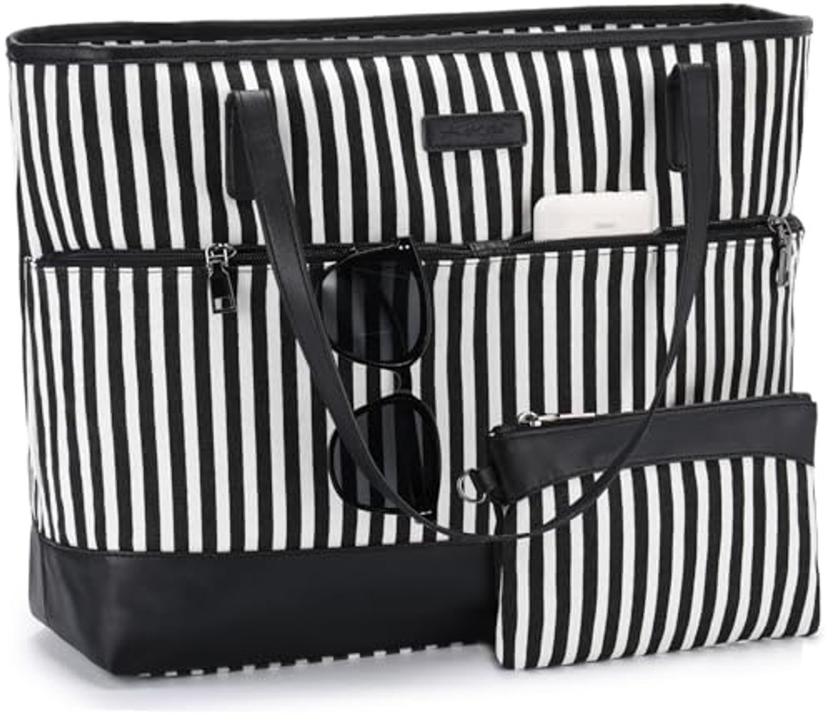 Laptoptas voor dames 15,6 inch - Waterdichte schoudertas met bagagehoes voor werk en reizen