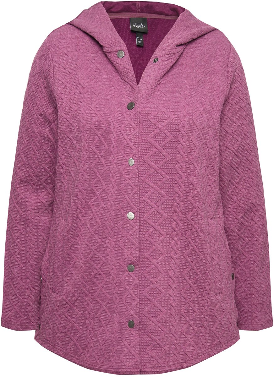 Grote Maten Hoodie-jack, Dames, paars, Maat: 54/56, Polyester/Viscose, Ulla Popken