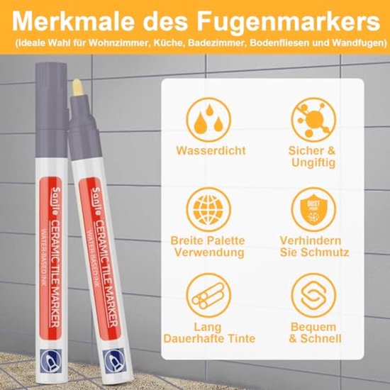 Voegenstift Lichtgrijs - 10 Stuks voor Tegelreparatie en Restauratie — afbeelding 5