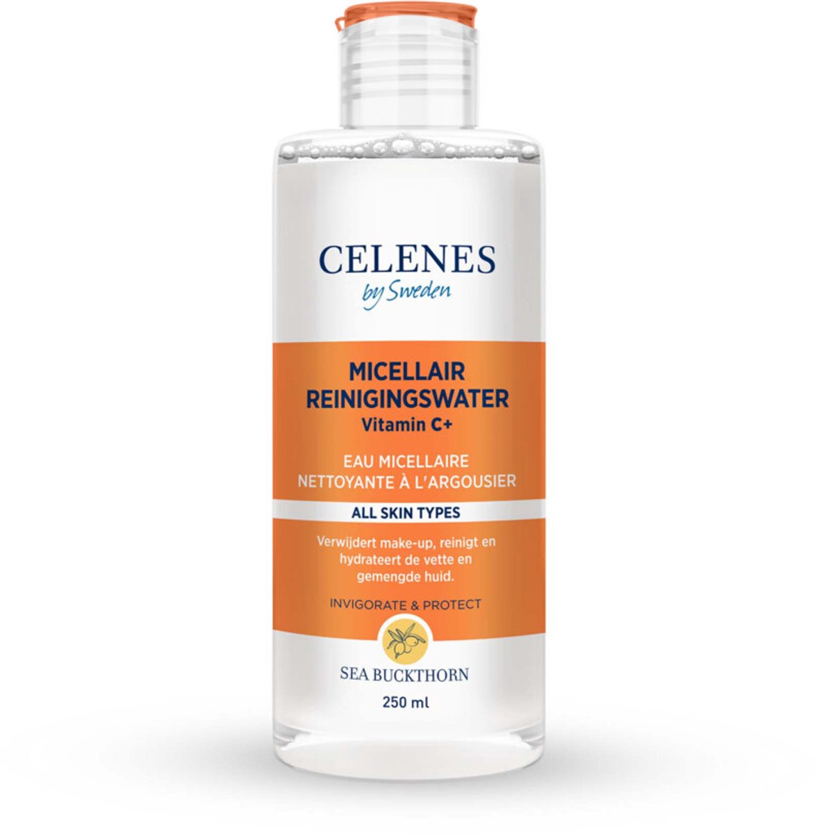 Celenes - Duindoorn Micellair Reinigingswater Vettige / Combinatie Huid - 3 x 250 ml - Voordeelverpakking