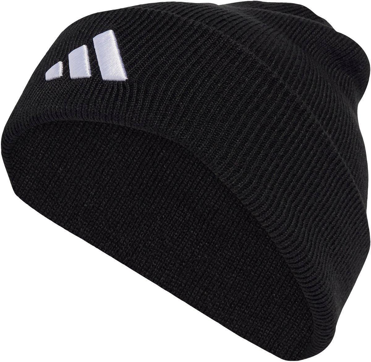 adidas Sportswear New Logo Beanie met Rand Unisex Zwart
