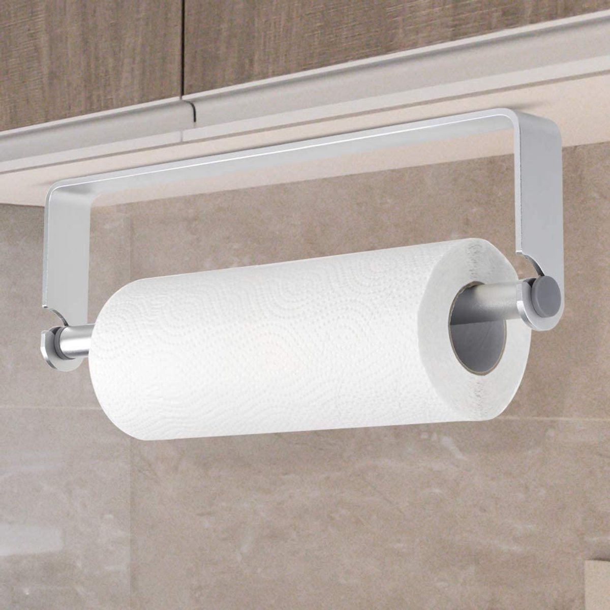 Rollenhouder - Keukenrolhouder - Edelstahl 304 zonder boren - 1 - keuken hangend wit