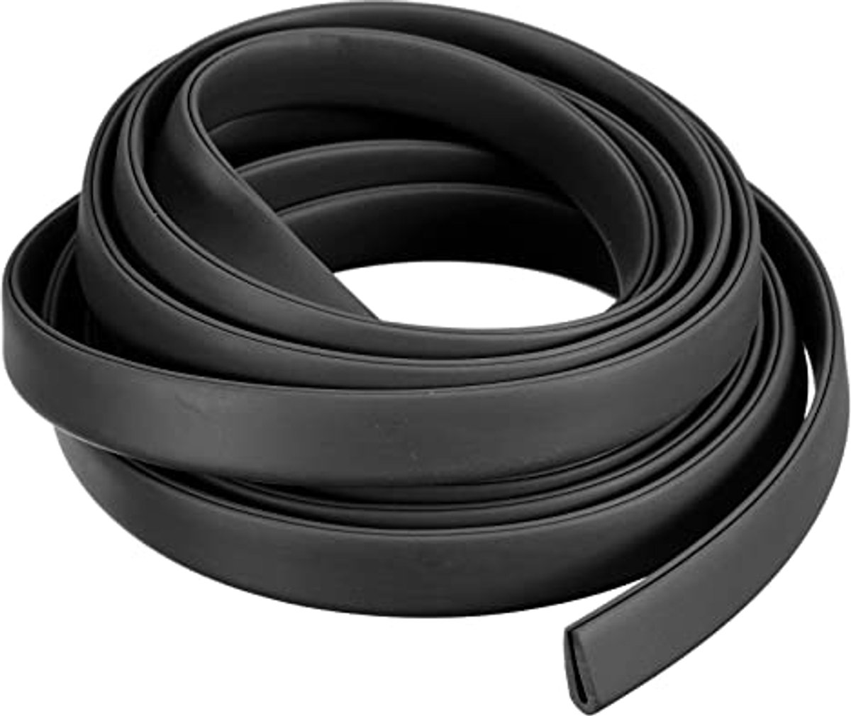 Zwarte U-kanaal Randstrips met Rubber Bescherming - 16,5 m Lengte voor Randbescherming (1-2 mm)