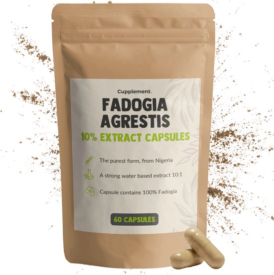 Cupplement Fadogia Agrestis 500 mg 60 Capsules - Testosteron – Alternatief voor Tongkat Ali