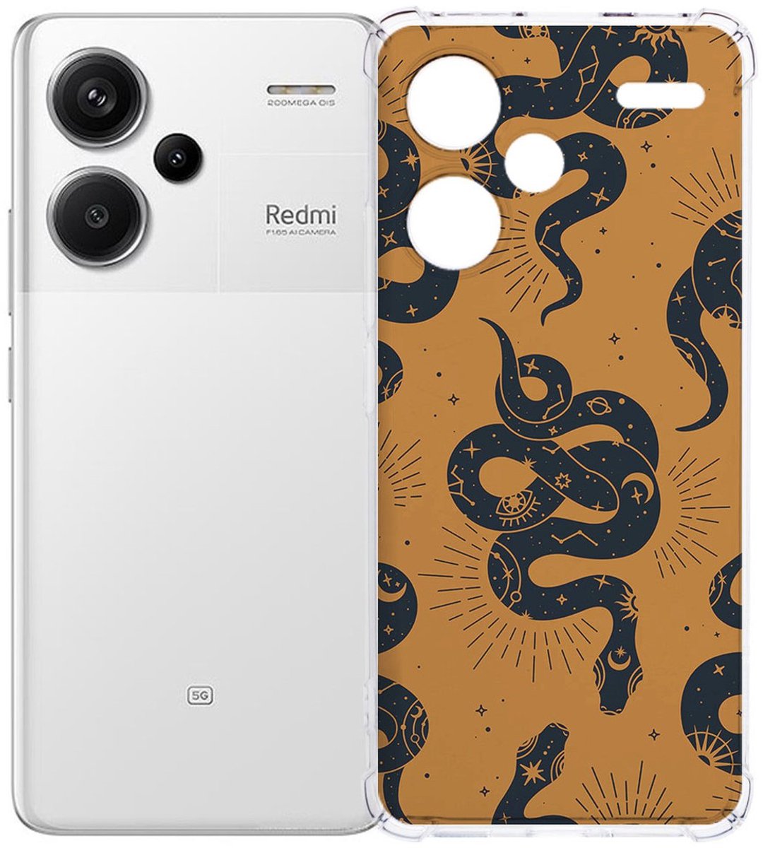 Xiaomi Redmi 13 Pro Plus Hoesje - Snakes TPU Antishock