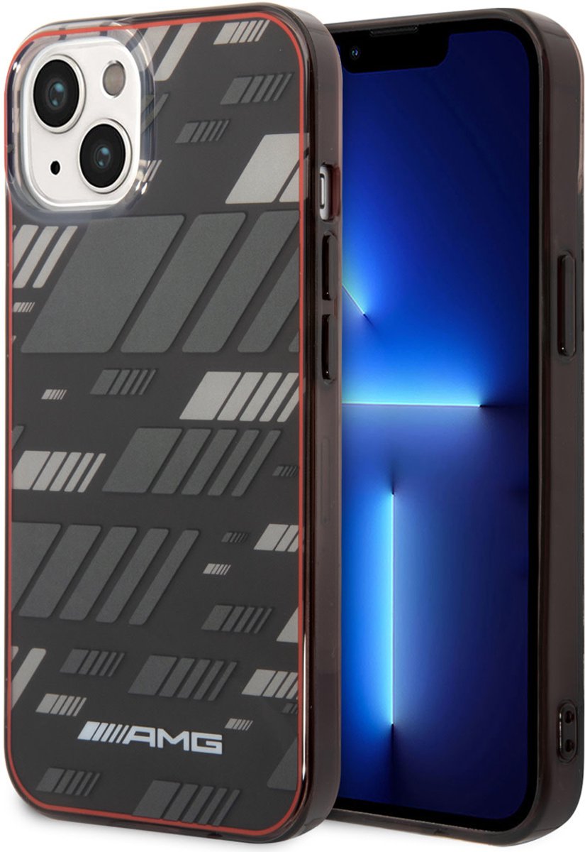 AMG Back cover - iPhone 14 - Zwart - Slank & schokabsorberend ontwerp - Draadloos laadbaar
