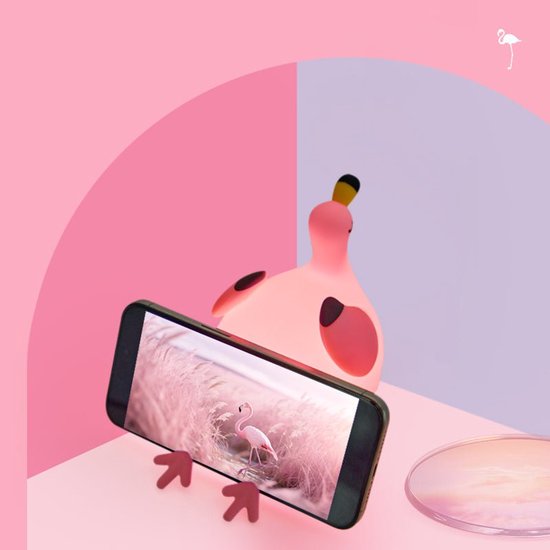 Rammelaartje - baby - nachtlampje Flamingo - roze van Merkloos — afbeelding 3