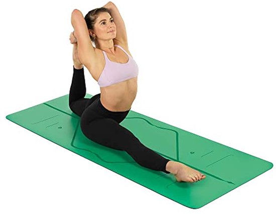 Milieuvriendelijke antislip yogamat met uitlijningsmarkeringen - Perfect voor elke yogi — afbeelding 2
