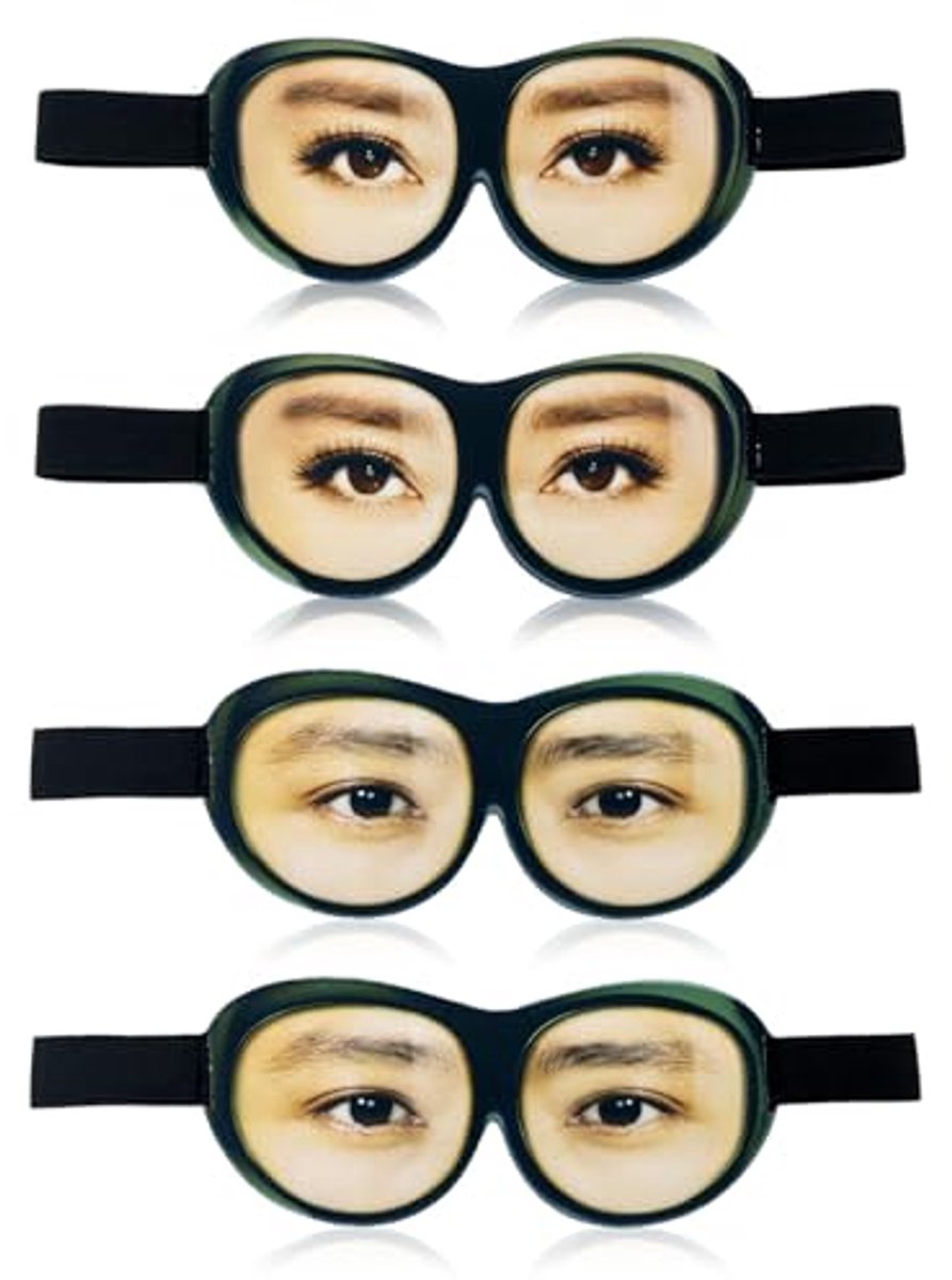 Zachte Slaapmasker Oogmaskers met Open Ogen - 4 Stuks voor Meditatie en Reizen