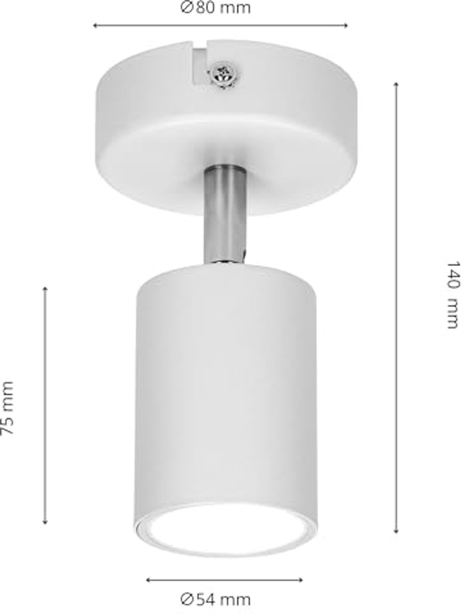 Plafond- en Wandlamp GU10 Max 50W IP20 - Moderne en Minimalistische Armatuur