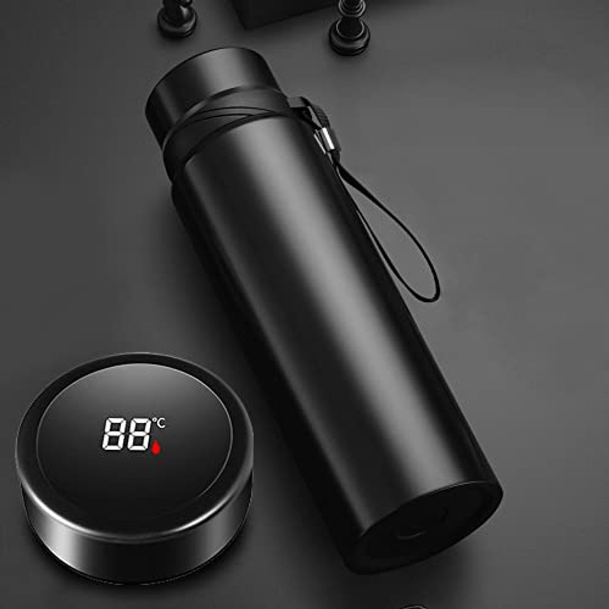 Dubbelwandige Thermoskan met LED Temperatuurweergave - 24 Uur Koud of Warm
