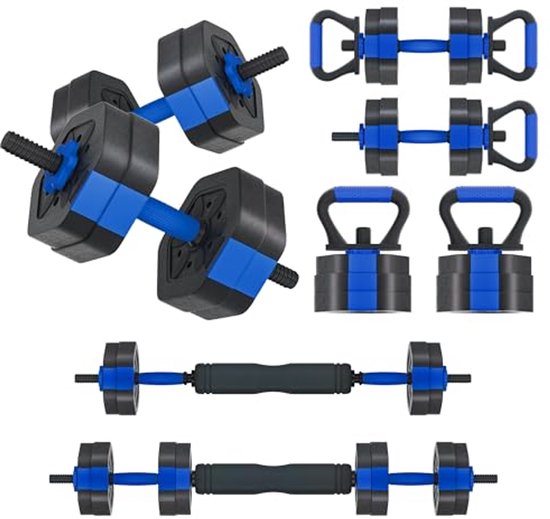 SPORTNOW Halterset Met Opbergrek, Set Van 6 Halters Voor Fitness Training 2 X 3kg 2 X 4kg 2 X 5kg~1qs059719m800