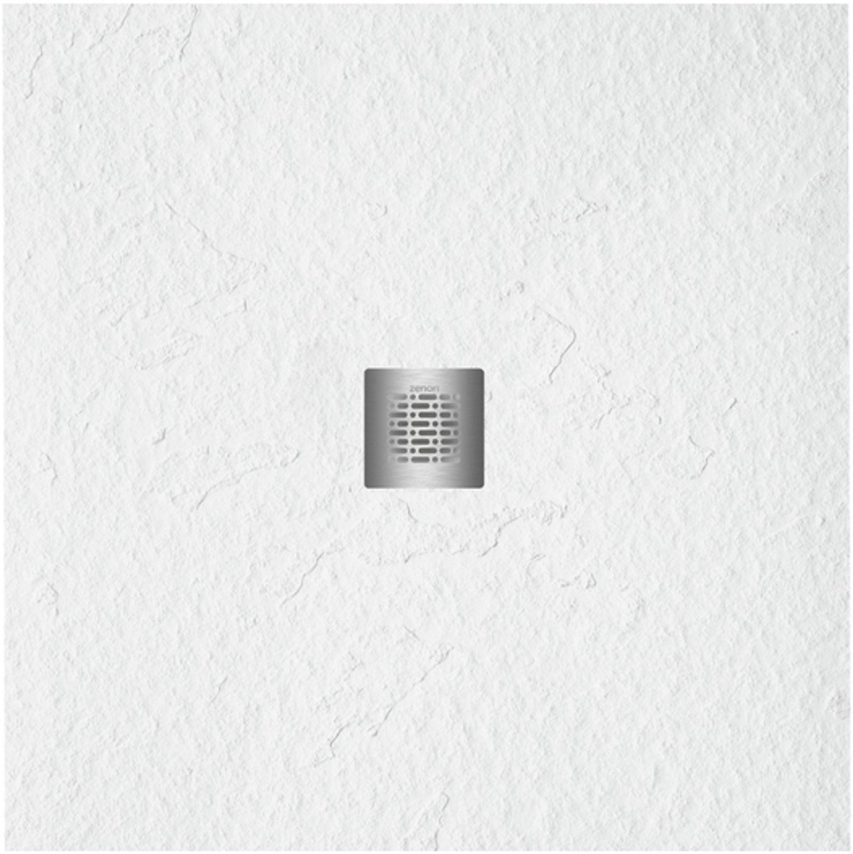 ZEZA Grade douchevloer - 80x80cm - antislip - antibacterieel - mineraalmarmer - vierkant - mat wit