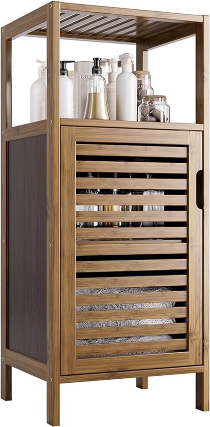 4goodz Badkamerkast met 2 Laden, 2 Deuren en open vak 30x60x109 cm - Wit - 4goodz