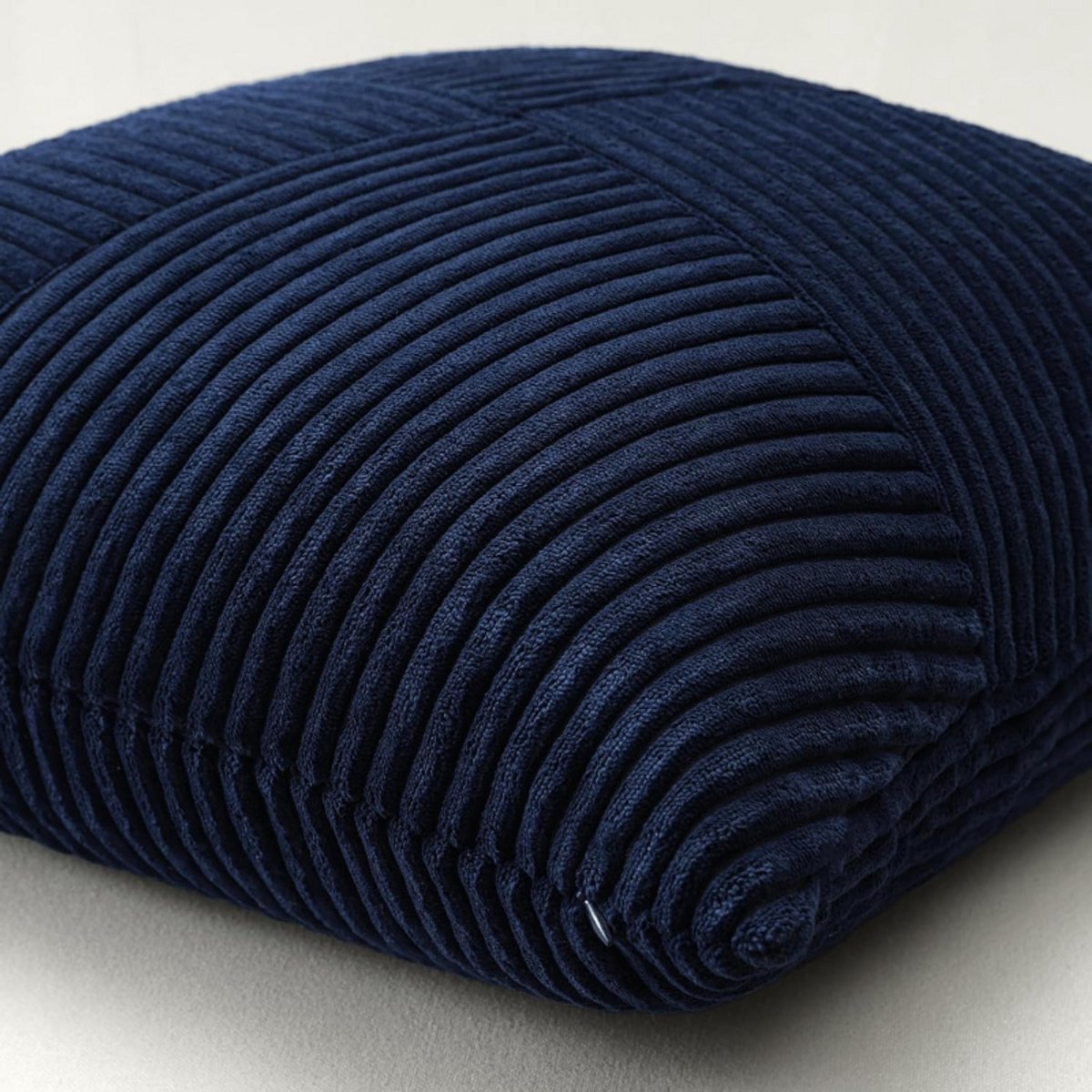 BOG Kussenhoezen Set Van 4 - Corduroy Windmolen Strepen - Patchwork Sierkussens - Decoratieve Kussenhoezen Voor Bank En Woonkamer BLAUW