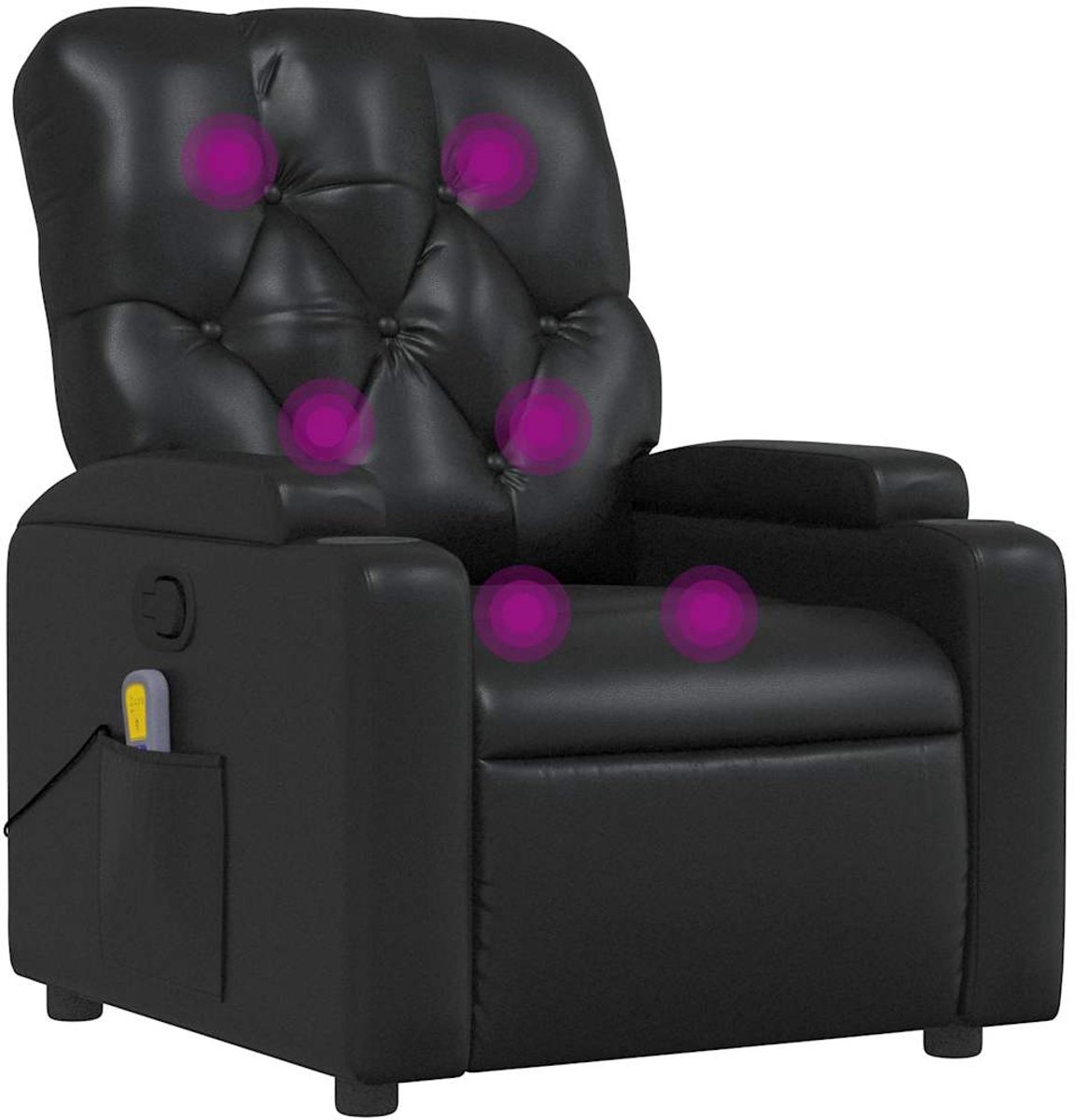 vidaXL Massagestoel - verstelbaar - kunstleer - zwart