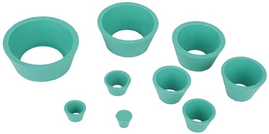 FTVOGUE Filteradapter Kegels Rubberstopper Set - 9 Verschillende Maten Buchner Funnel