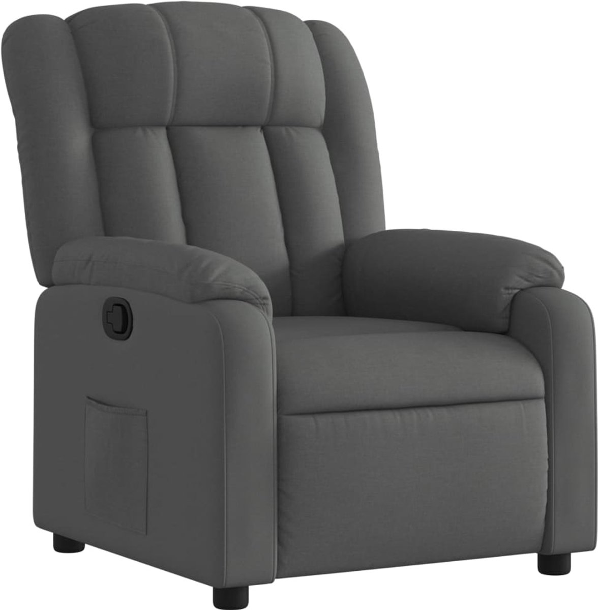 vidaXL Relaxfauteuil - Donkergrijze - Stof Donkergrijs