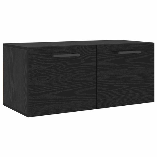 vidaXL Wandkast met lade Zwart Eiken 102 x 30 x 20 cm
